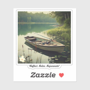 Sticker "Vue sur le lac calme"