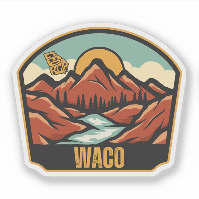 Sticker Waco, Géorgie (Devant)