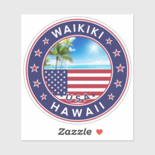 Sticker Waikiki Hawaii