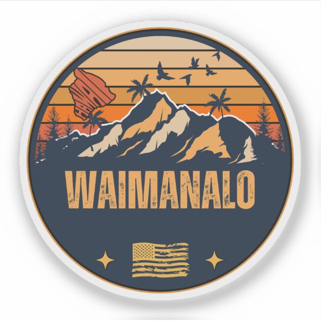 Sticker Waimanalo, Hawaï (Devant)