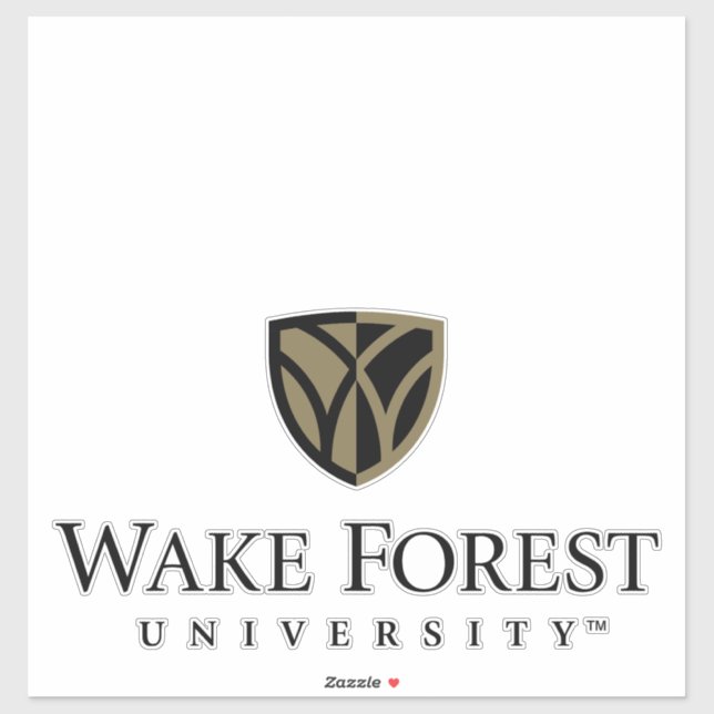 Sticker Wake Forest University Wordmark (Feuille)
