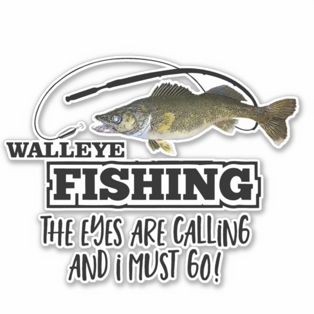 Sticker Walleye Fishing Citation Sports Hommes Plein Air P (Devant)