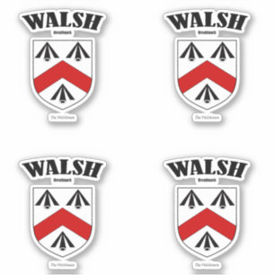 Sticker Walsh Crest Traduction et signification irlandaise