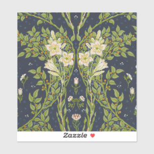 Sticker Walter Crane Branches Berry avec Lys blancs