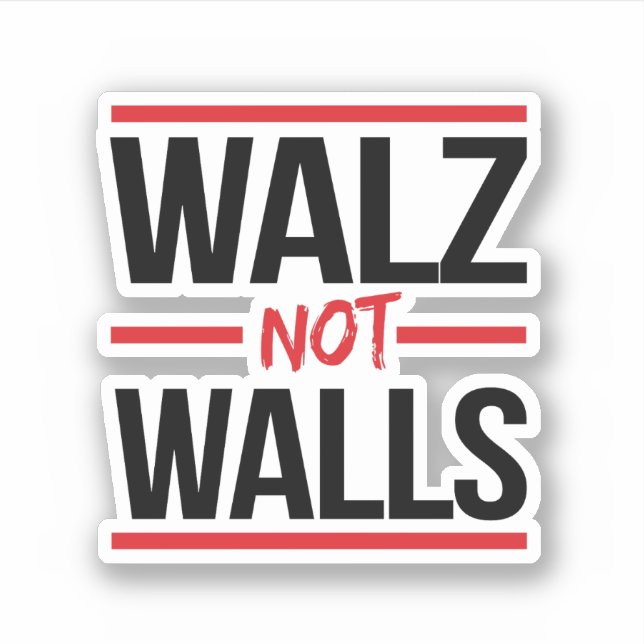 Sticker Walz NOT Walls (Devant)