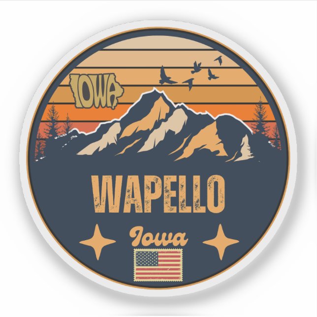 Sticker Wapello, Iowa (Devant)