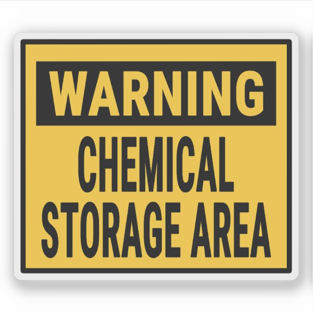 Sticker Warning Chemical Storage Area (Devant)