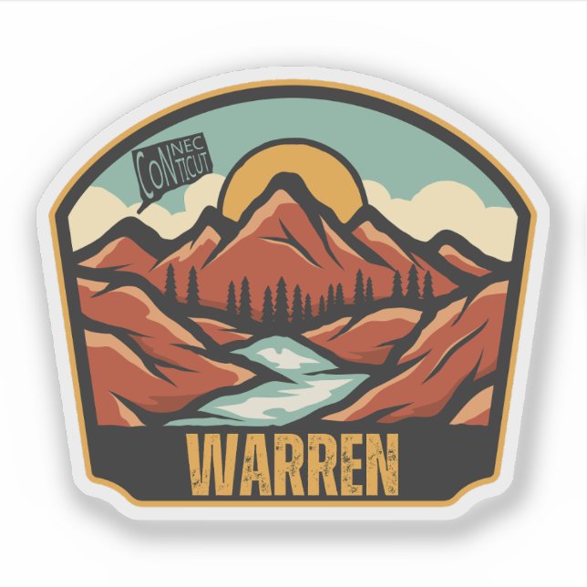 Sticker Warren, Connecticut (Devant)