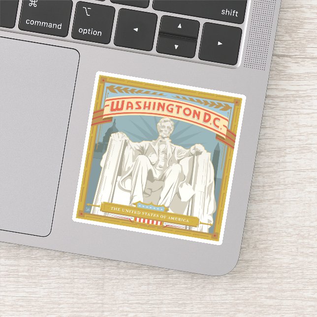 Sticker Washington DC | Mémorial de Lincoln (Détail)