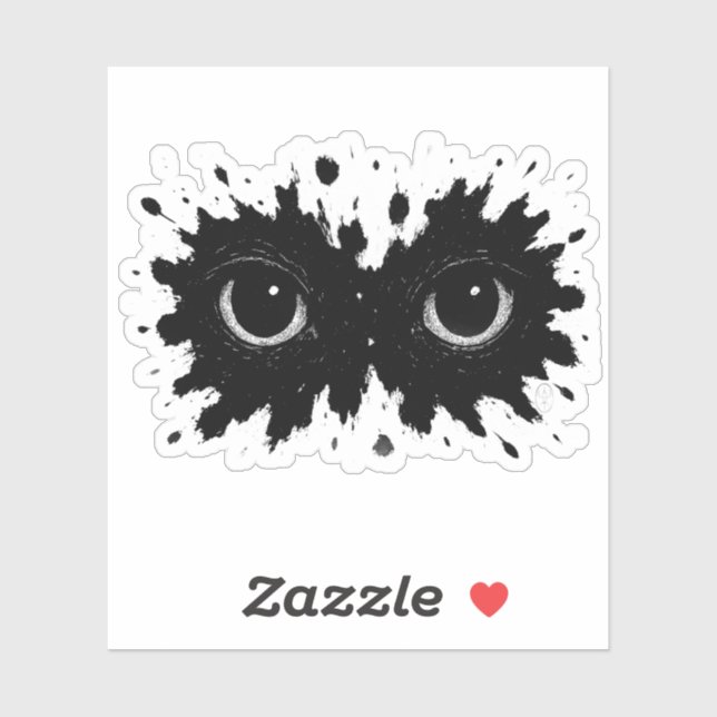 Sticker Watcher in the Ink: Eye‑Blot Sigil (Feuille)