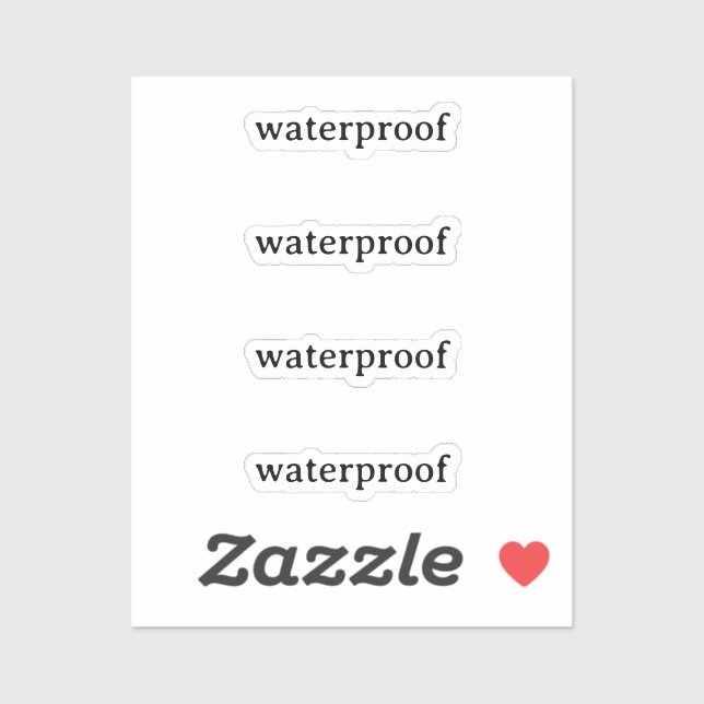 Sticker Water Prosph Forfait gratuit Black White Custom (Feuille)