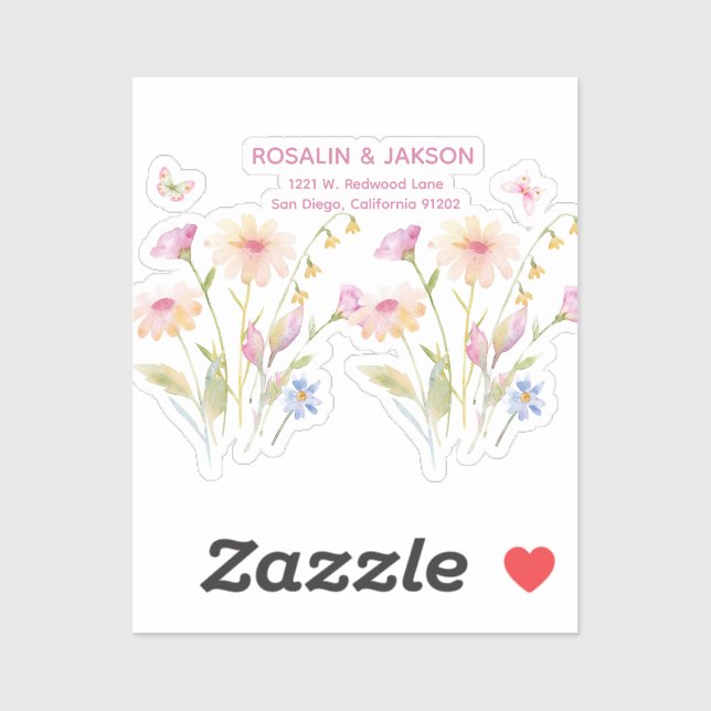 Sticker watercolor flower editable (Feuille)