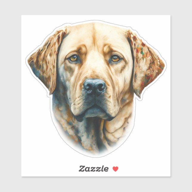 Sticker Watercolor Labrador Retriever (Feuille)