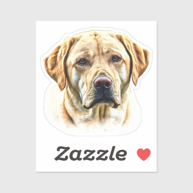 Sticker Watercolor Labrador Retriever (Feuille)