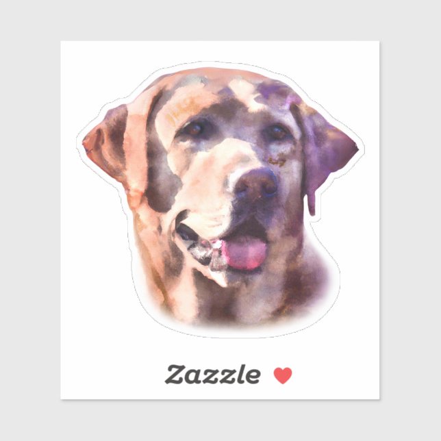Sticker Watercolor Labrador Retriever (Feuille)