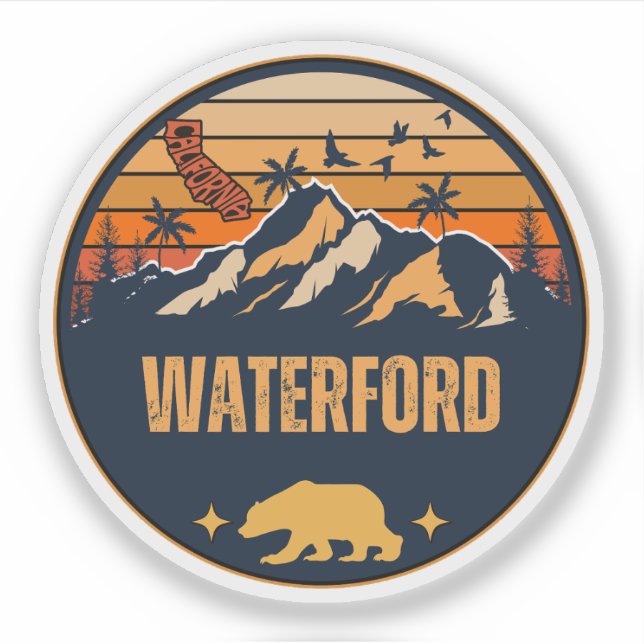 Sticker Waterford, Californie (Devant)