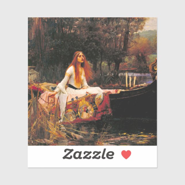 Sticker Waterhouse Lady of Shalott (Feuille)