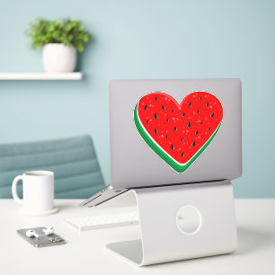 Sticker Watermelon Heart Valentine's Day Free Palestine