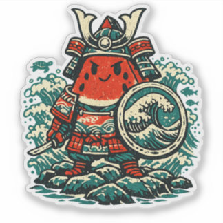 Sticker Watermelon Shogun — Guardian of the Seas