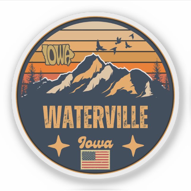 Sticker Waterville, Iowa (Devant)