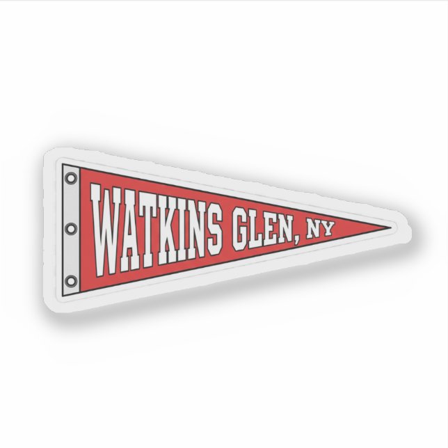 Sticker Watkins Glen, New York - pennant (Devant)