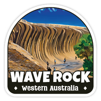Sticker Wave Rock, Australie occidentale