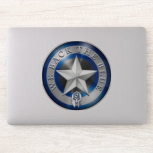 Sticker "We Back the Blue" Custom-Cut Transparent Vinyl