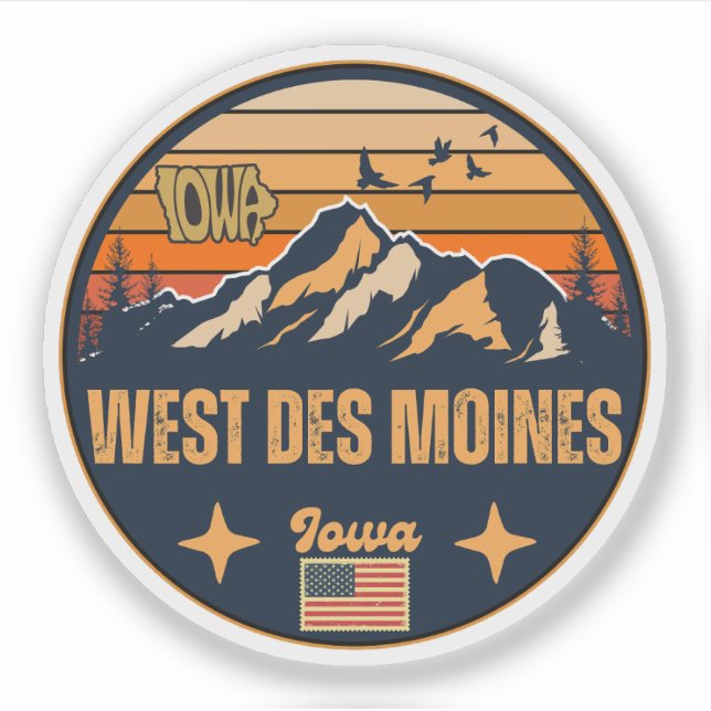 Sticker West Des Moines, Iowa (Devant)