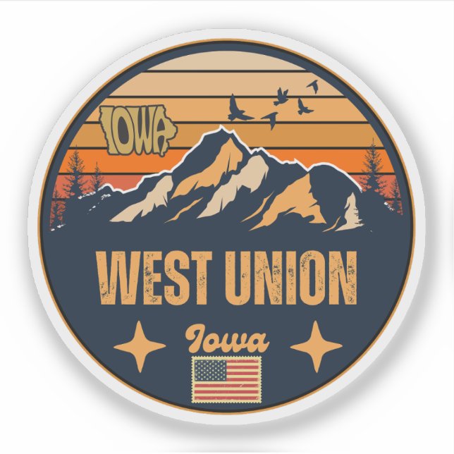 Sticker West Union, Iowa (Devant)