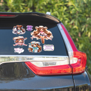 Sticker Western Cowgirl Rodeo Princesse 1