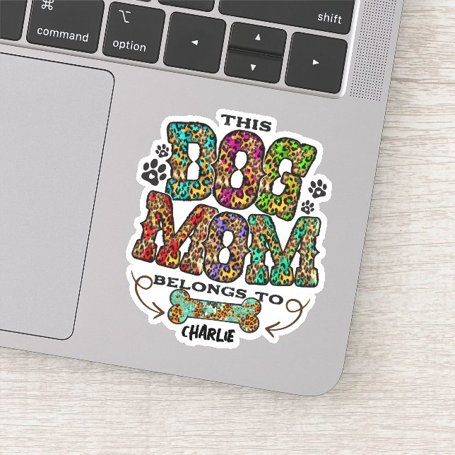 Sticker Western Leopard Patch Motif Chien Maman Animal Ani (Détail)