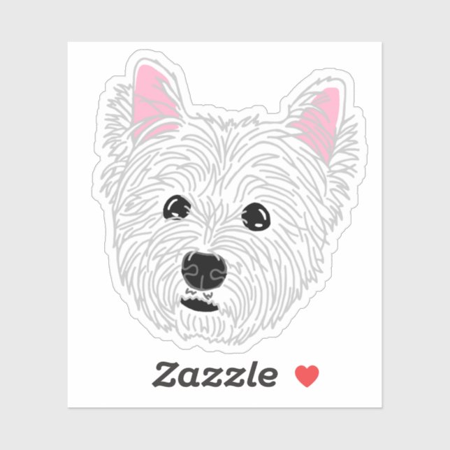 Sticker Westie Dog Mom Mug - West Highland Terrier (Feuille)