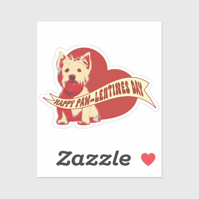 Sticker Westie (West Highland White Terrier) (Feuille)