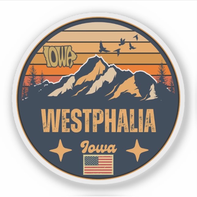Sticker Westphalia, Iowa (Devant)