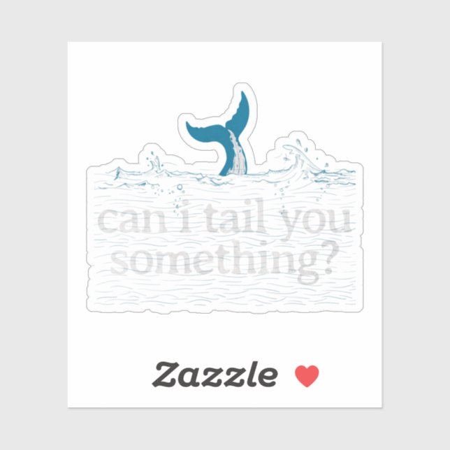 Sticker Whale Pun : Puis-Je Vous Faire Quelque Chose ? (Feuille)