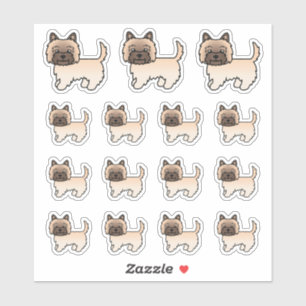 Sticker Wheaten Cairn Terrier Cute Cartoon Chiens