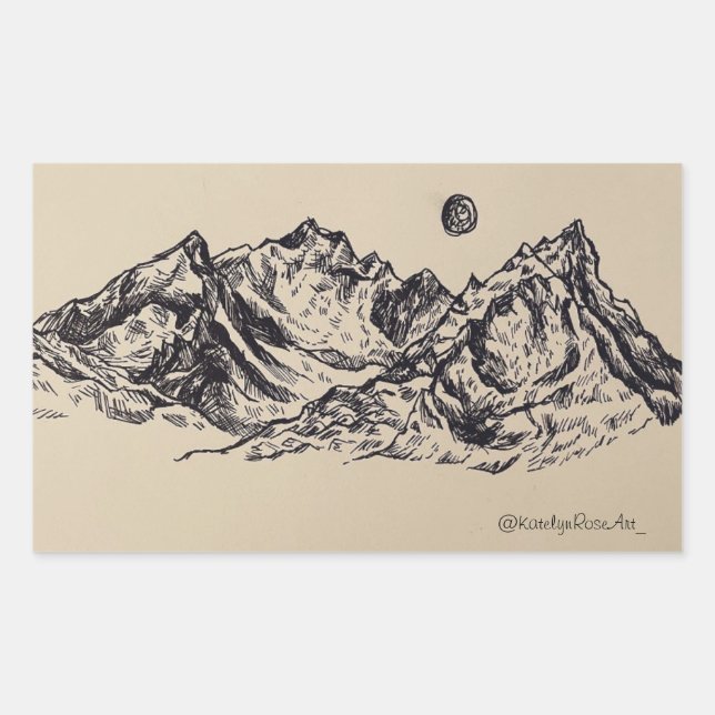 Sticker Whimsical Mountain (Devant)