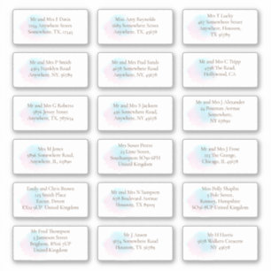 Sticker Whimsical Pastel Invités Nom individuel Adresses
