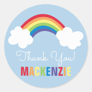 Sticker Whimsical Rainbow joyeuse fête d'anniversa