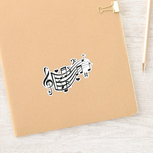 Sticker Whispers harmonieux : Feed the Rhythm - Notes musi