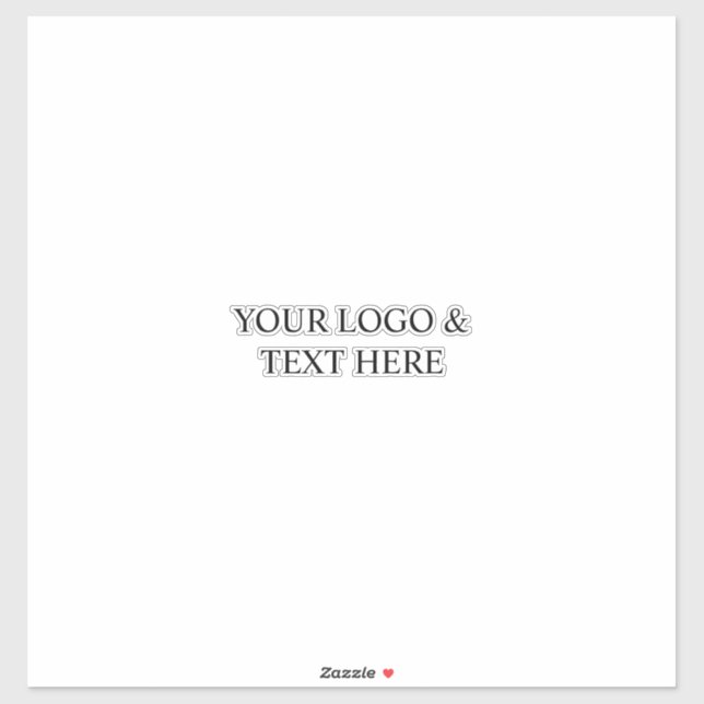 Sticker White Personalized – Your Logo & Text Here (Feuille)