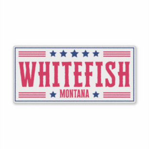 Sticker WHITEFISH MONTANA Étoiles & rayures