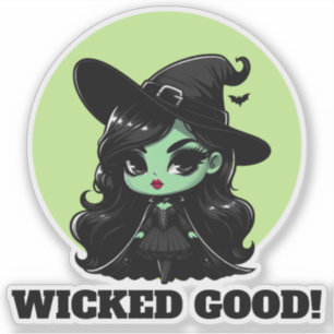 Sticker Wicked Good Little Green Witch Invitation