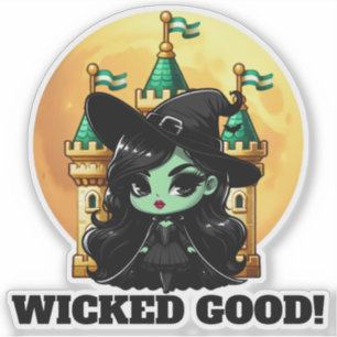 Sticker Wicked Good Little Green Witch Moon Castle