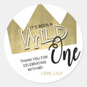 Sticker Wild One Merci Anniversaire Favoriser Stic