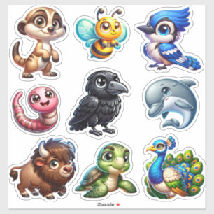Sticker Wild Wonders - Collection d'autocollants 3D pour a