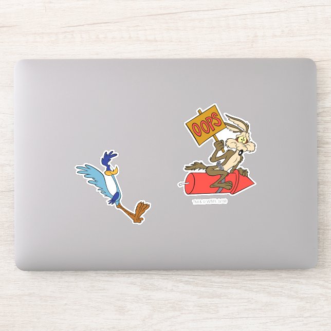 Sticker WILE E. COYOTE™ et ROAD RUNNER™ (Ordinateur)