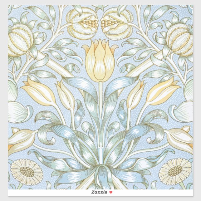 Sticker William Morris Lily and Pomegranate Flower Pattern (Feuille)