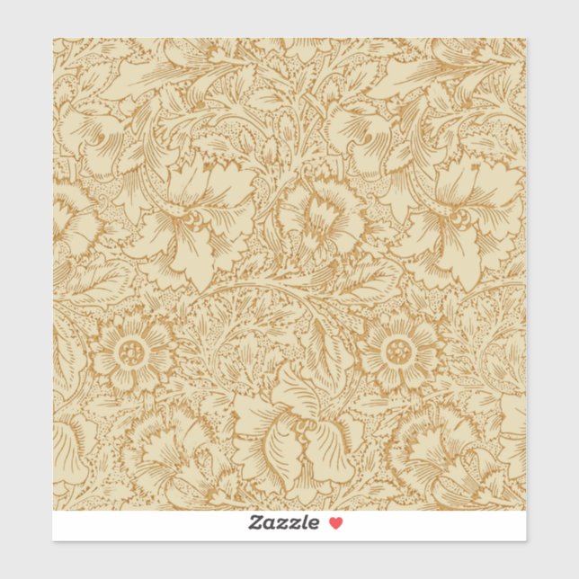 Sticker William Morris Papier peint floral Poppy (Feuille)
