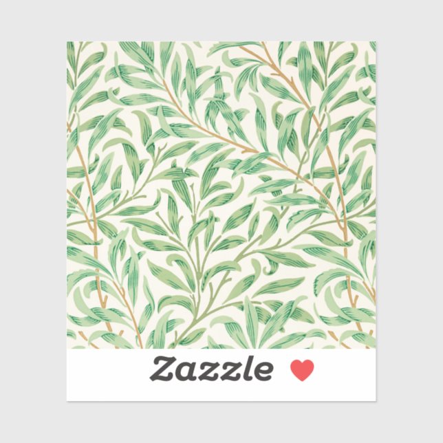 Sticker William Morris. Saumon. Verdure vintage (Feuille)